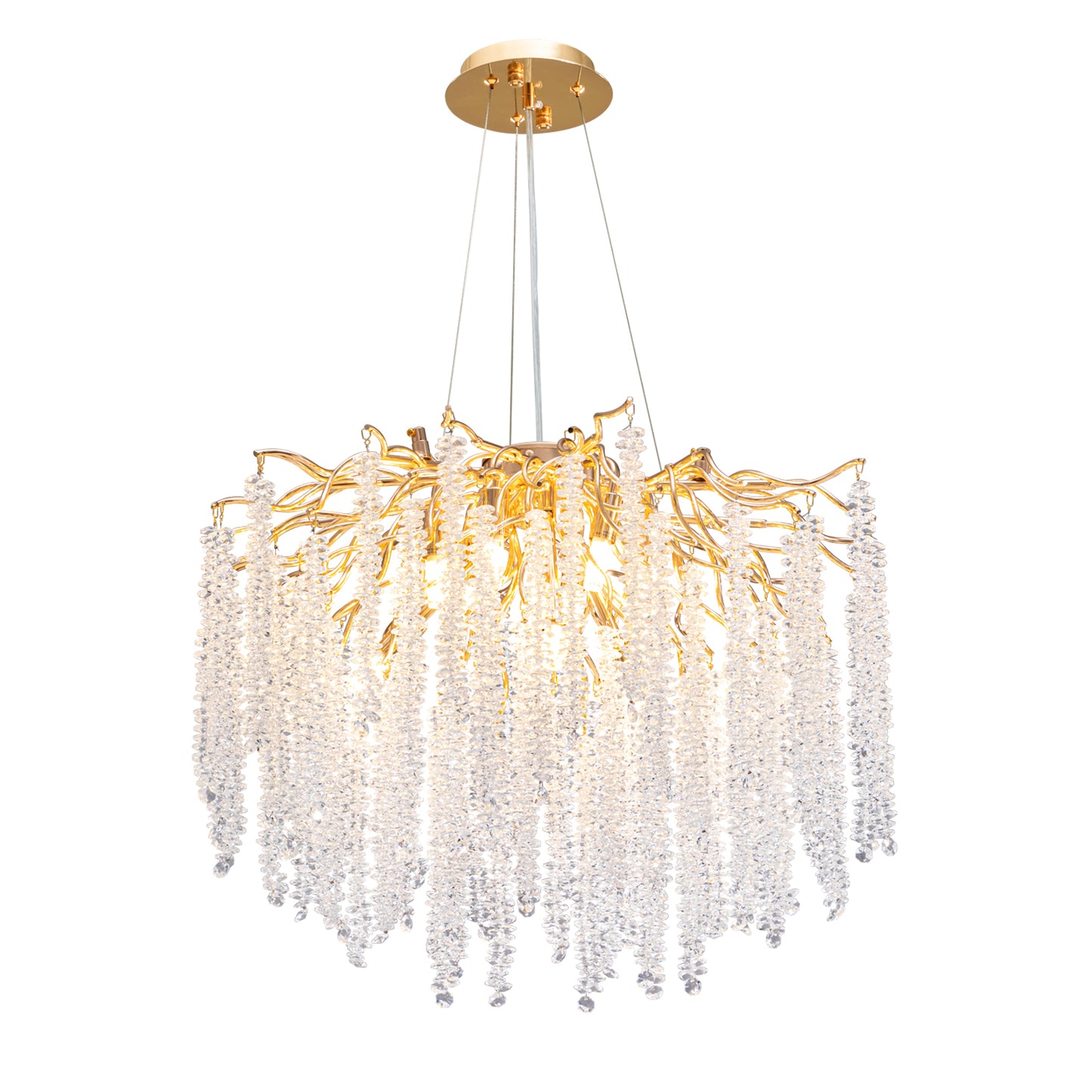 23.6 in. Gold Chandelier Pendant Light Fixture for Dining Room Bedroom