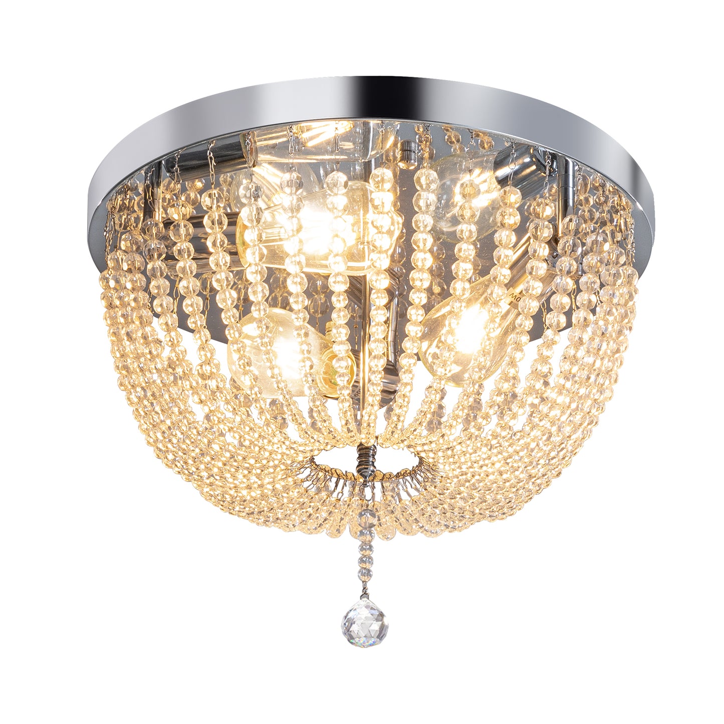 Modern 1 Light Hallway Flush Mount Crystal Chandelier Ceiling Light