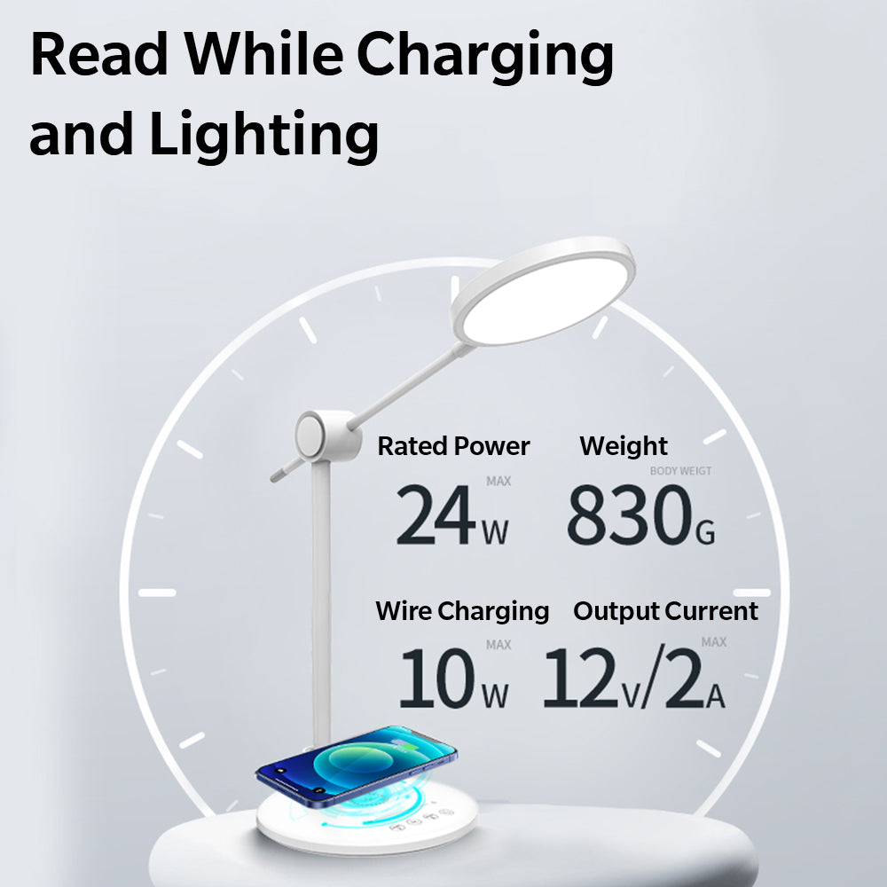 White Full Spectrum Study Table Lamp
