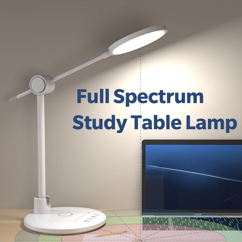 White Full Spectrum Study Table Lamp