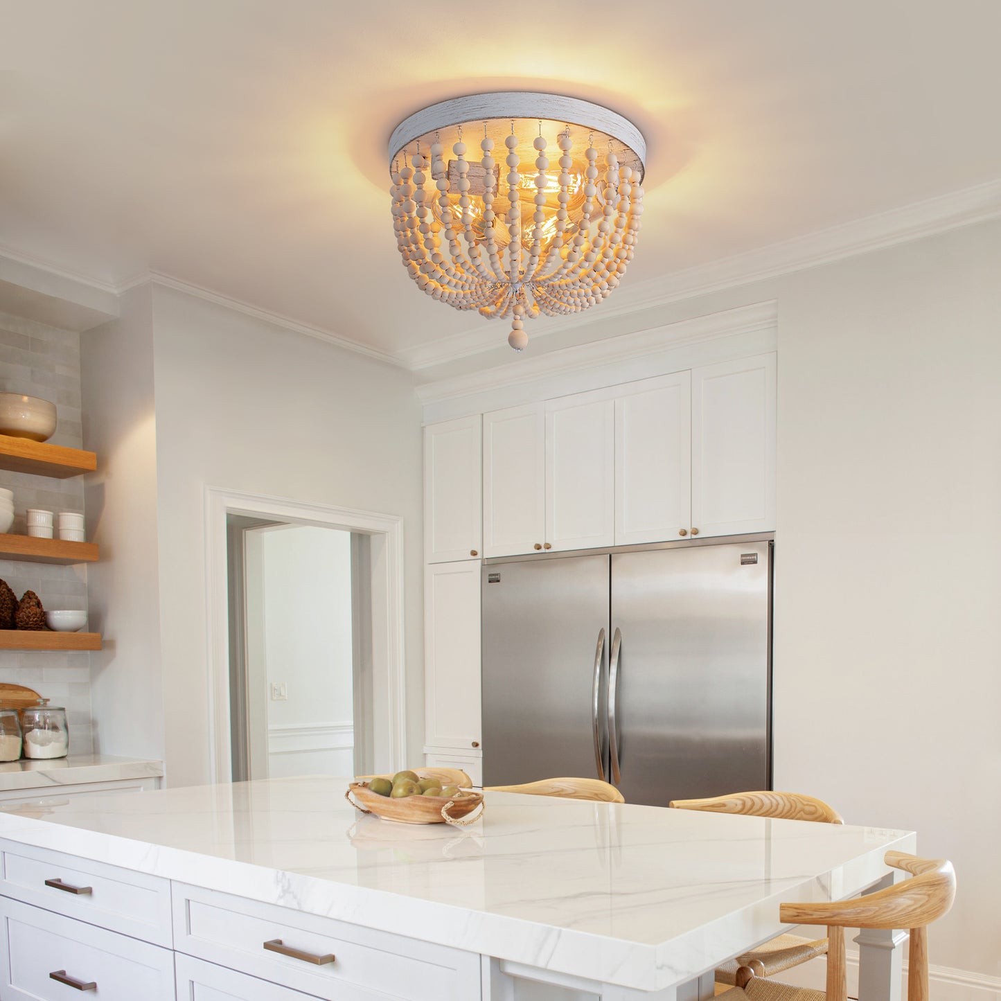12.6 in. Modern 3 Lights Boho Flush Mount Ceiling Lights Fixture