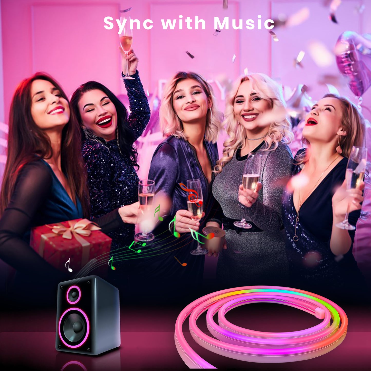 RGB light sync with music